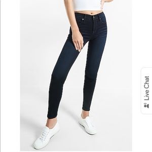 Express midrise soft dark wash jean leggings